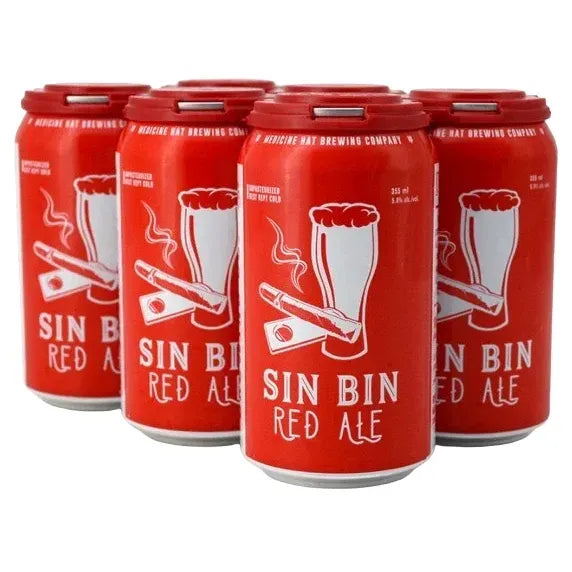 Med Hat Sin Bin Red Ale 6 Cans