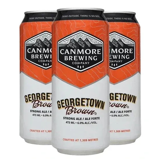 Canmore Brewing Georgetown Brown Ale 4 Tall Cans