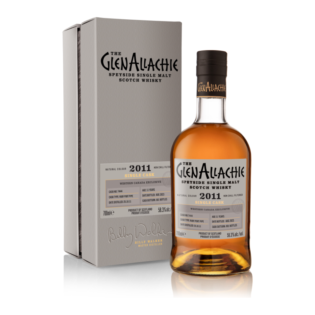 The GlenAllachie 2011 Single Cask #7444 Ruby Port Pipe 58.3% ABV