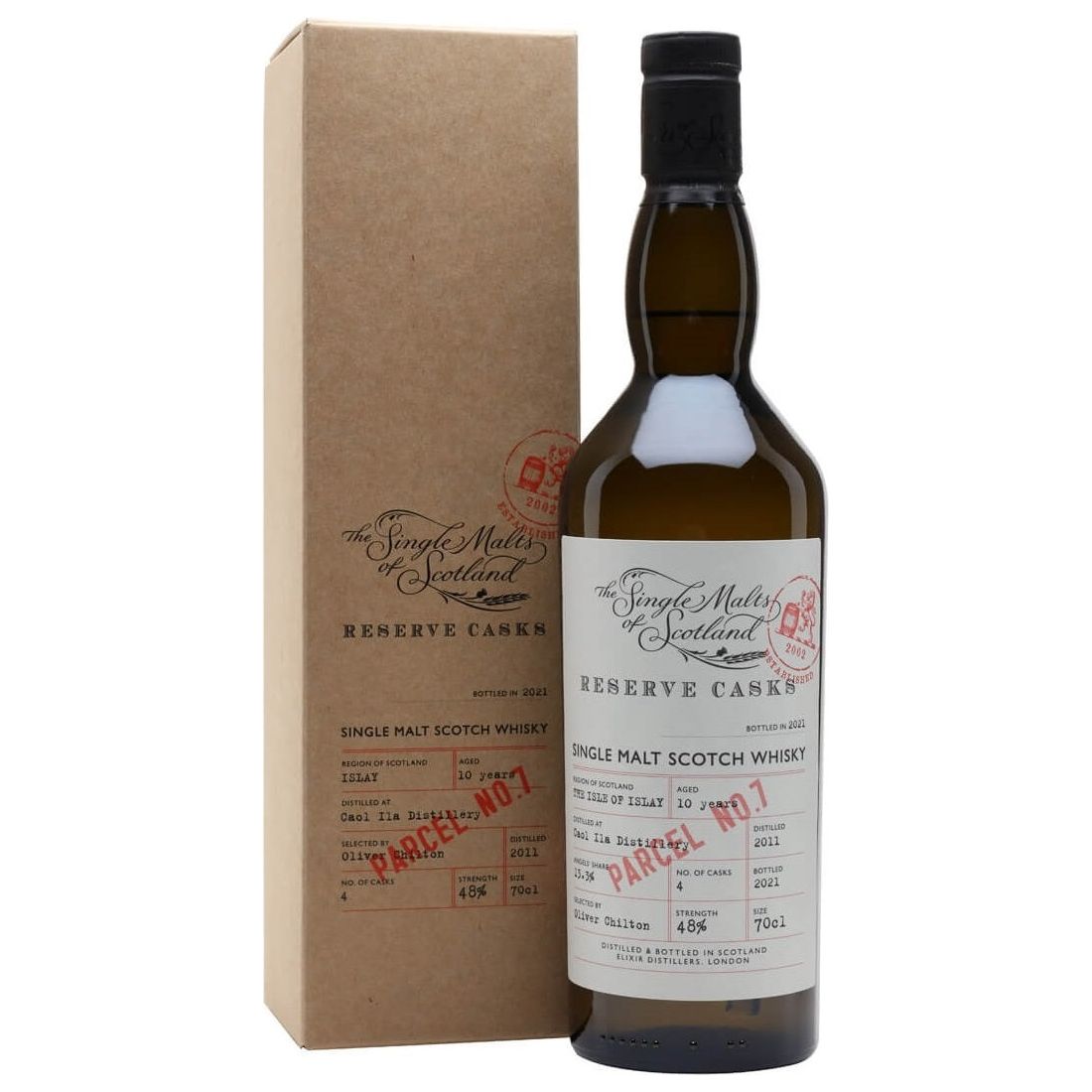 S.M.O.S Reserve Casks Caol Ila 2011 10 Year Old 48% ABV