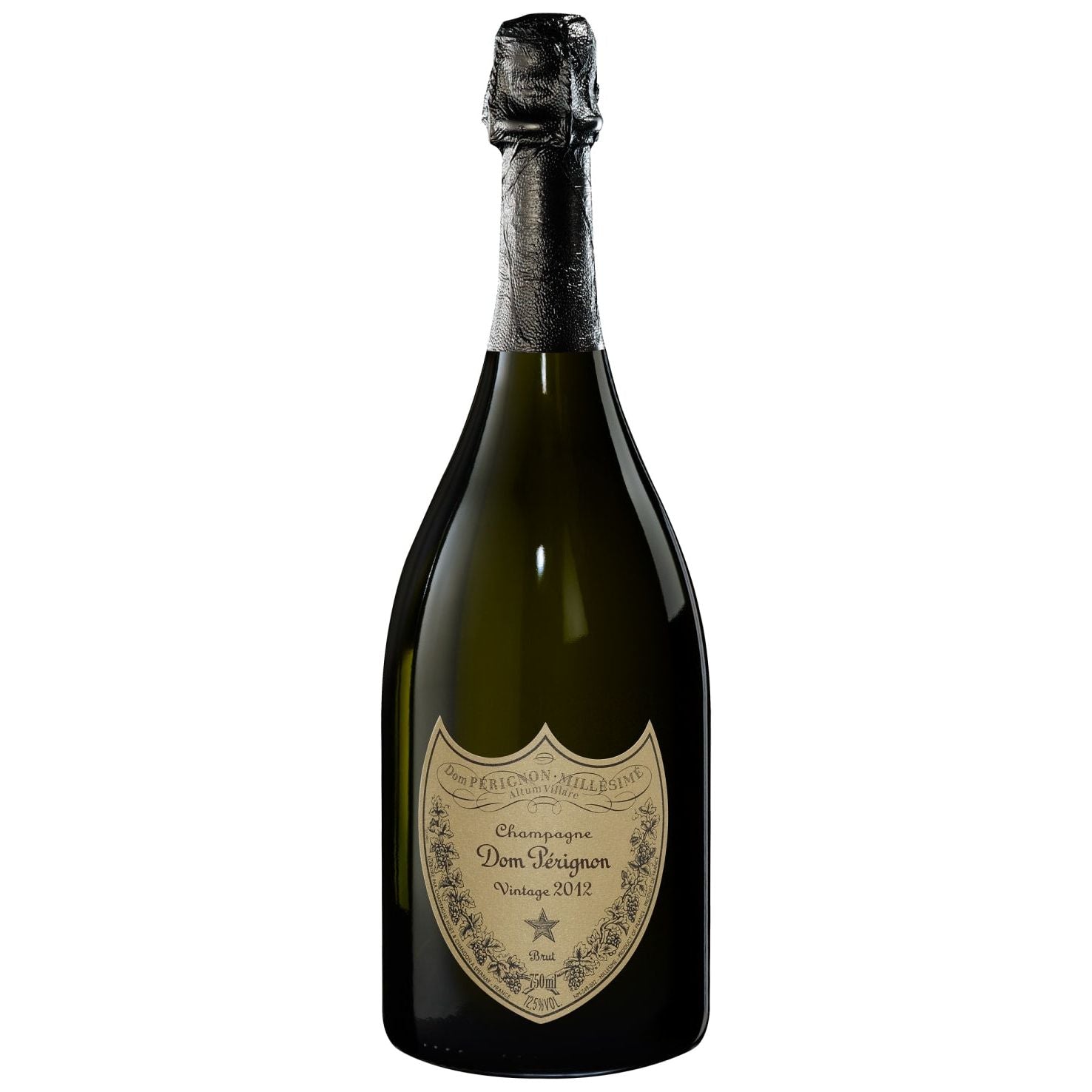 A bottle of Dom Perignon 2012 Champagne with a Magnum label, indicating a 1.5-liter size.