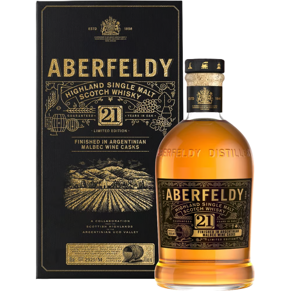 Aberfeldy 21 Year Old Argentinian Malbec Wine Cask Finish