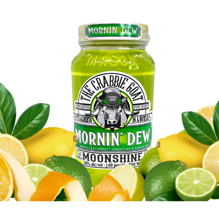 The Crabbie Goat Distillery Mornin' Dew Moonshine