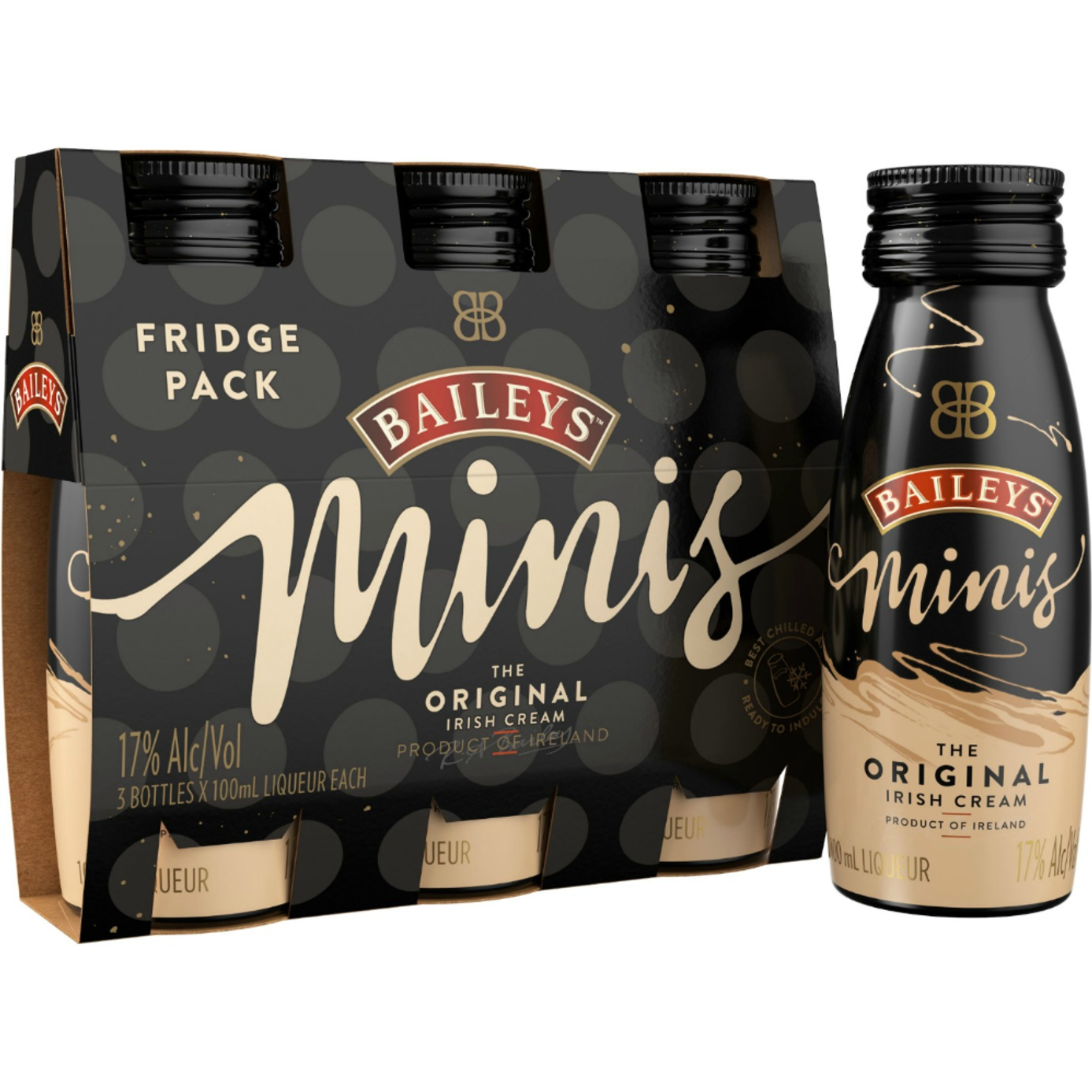 Baileys Minis The Original Irish Cream Liqueur 3x100ml