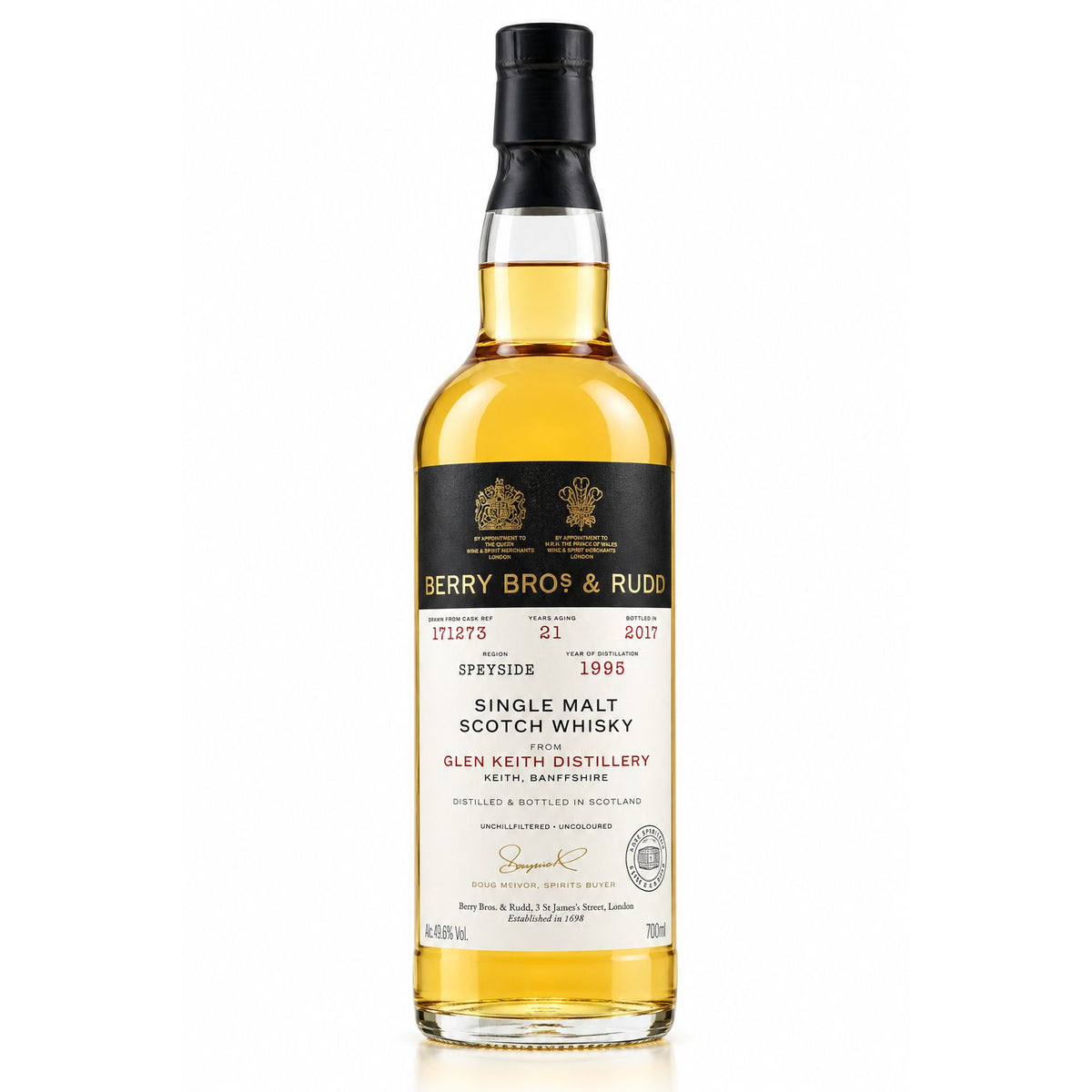Berry Bros. & Rudd Glen Keith 21 Year Old 1995 Cask #171273 Single Malt Scotch Whisky