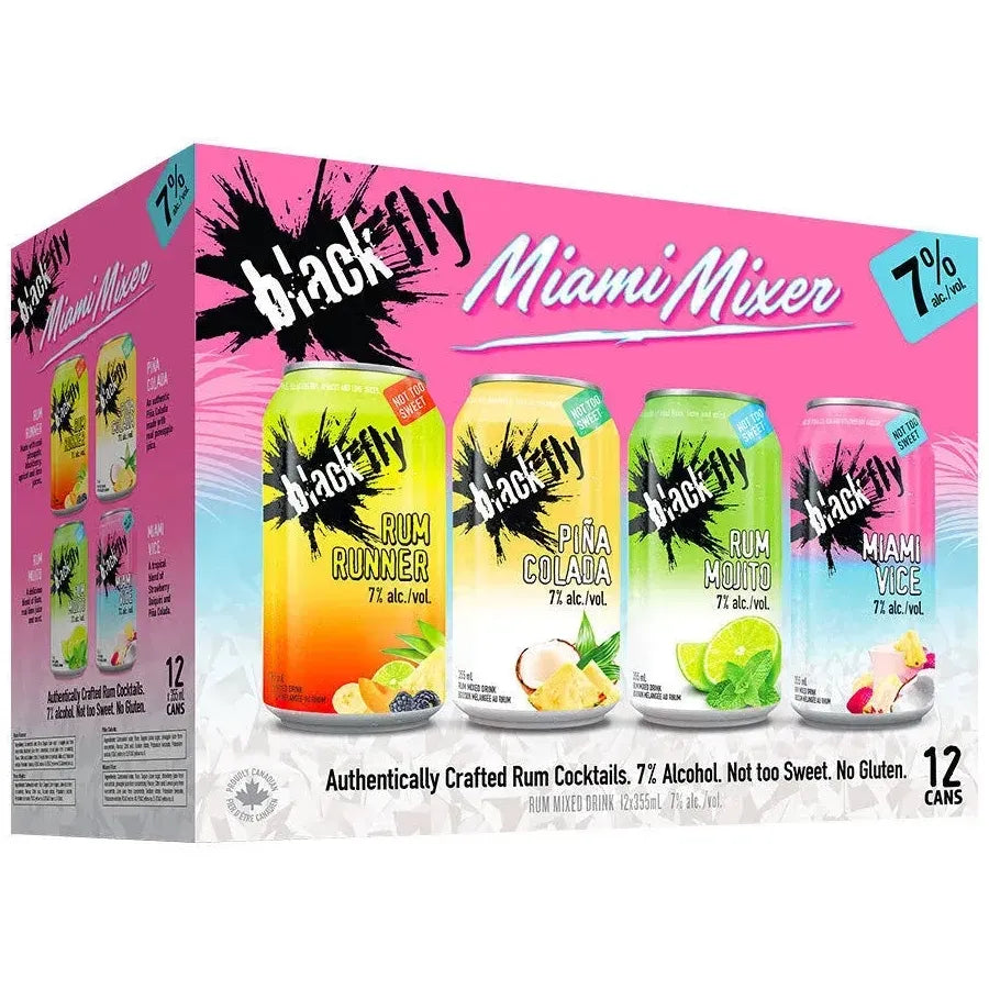 Black Fly Tropical Rum Miami Mixer 12 Cans