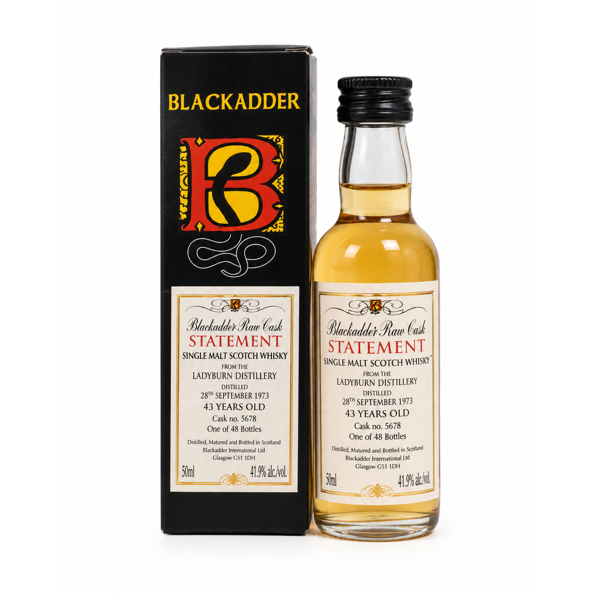 Blackadder Statement Ladyburn 43 Year Old 1973 Cask #5678 Single Malt Scotch Whisky 50ml