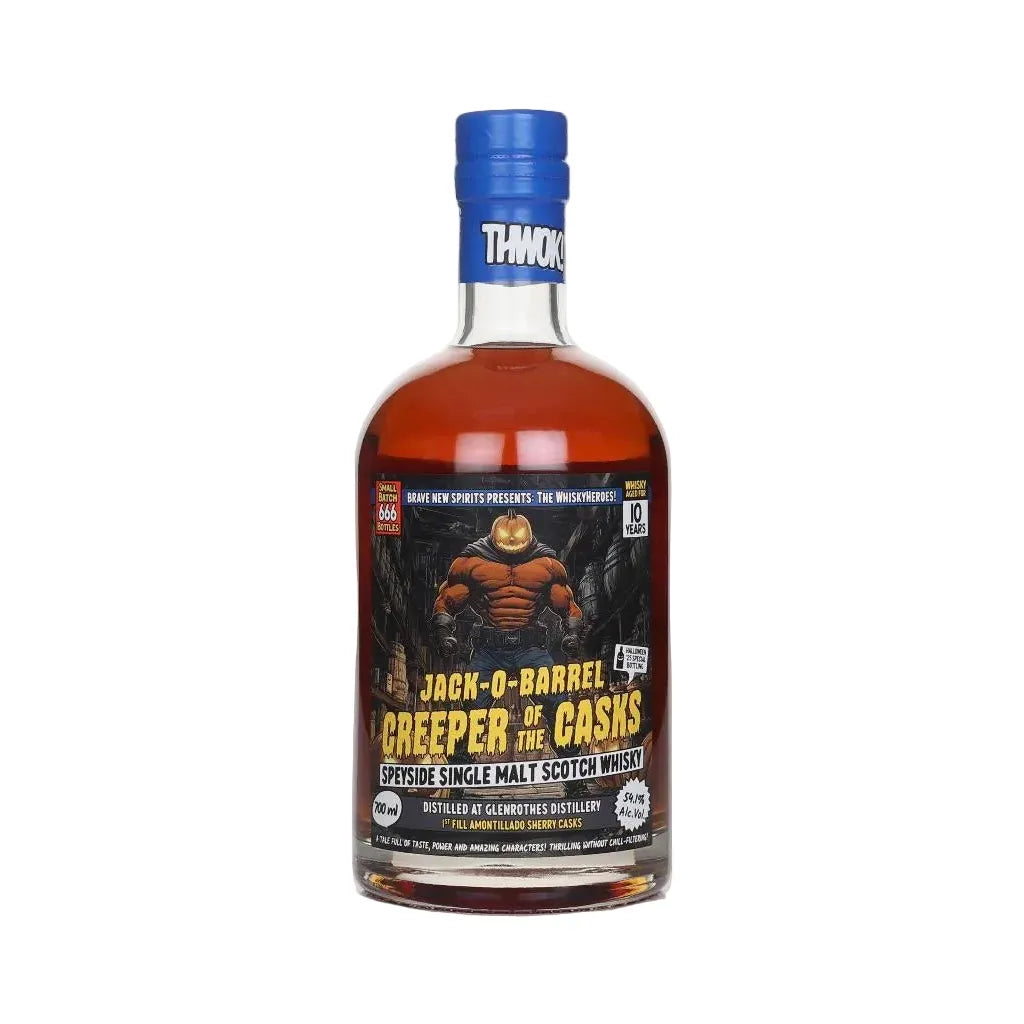 Brave New Spirits WhiskyHeroes Jack-O-Barrel Glenrothes 10 Year Old Single Malt Scotch Whisky