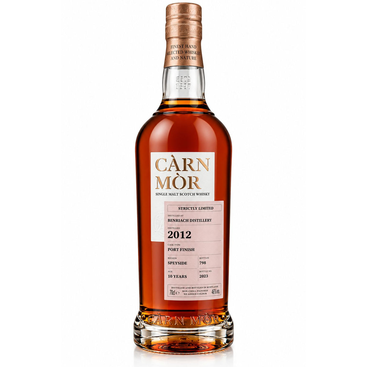 Càrn Mòr Strictly Limited BenRiach 10 Year Old 2012 Port Finish Single Malt Scotch Whisky