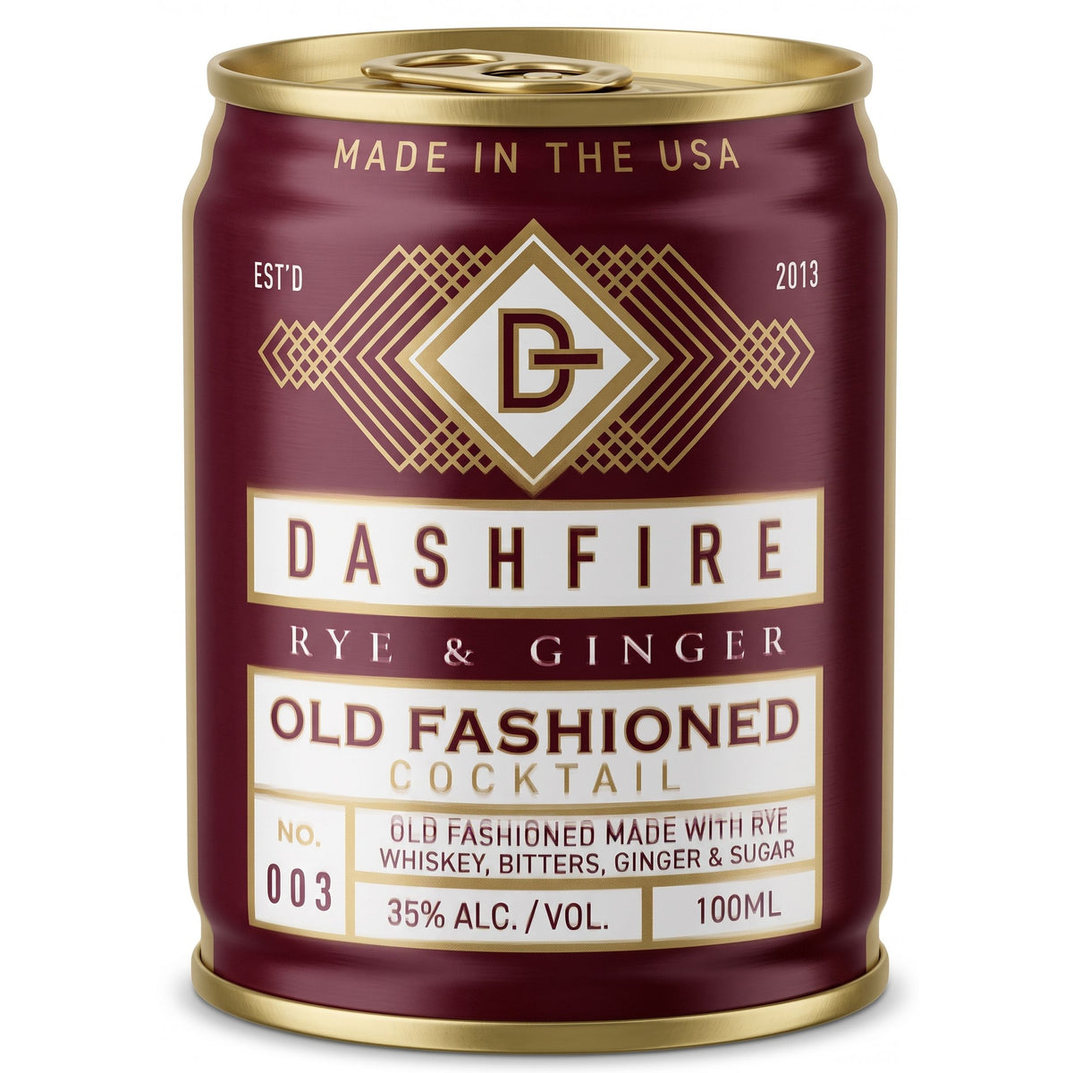 Cafe Dashfire 'Rye & Ginger Old Fashioned' Cocktail 100ml