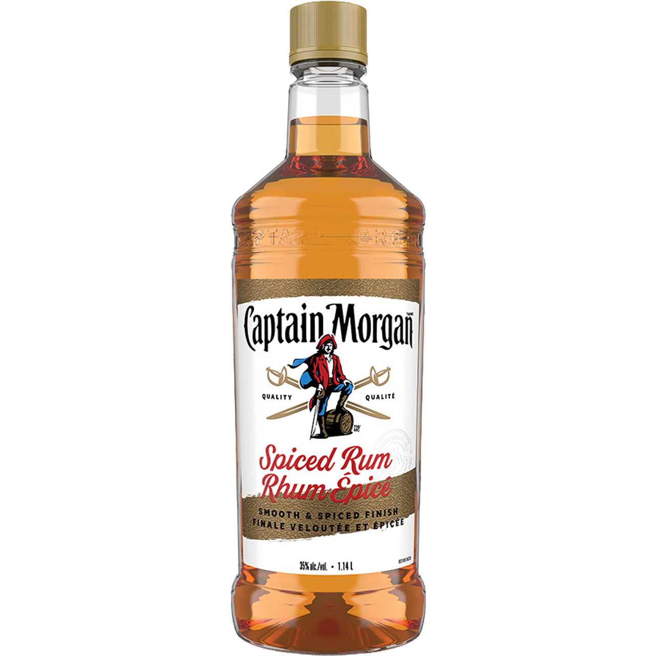 Captain Morgan Original Spiced Caribbean Rum Plastic Bottle 1.14L
