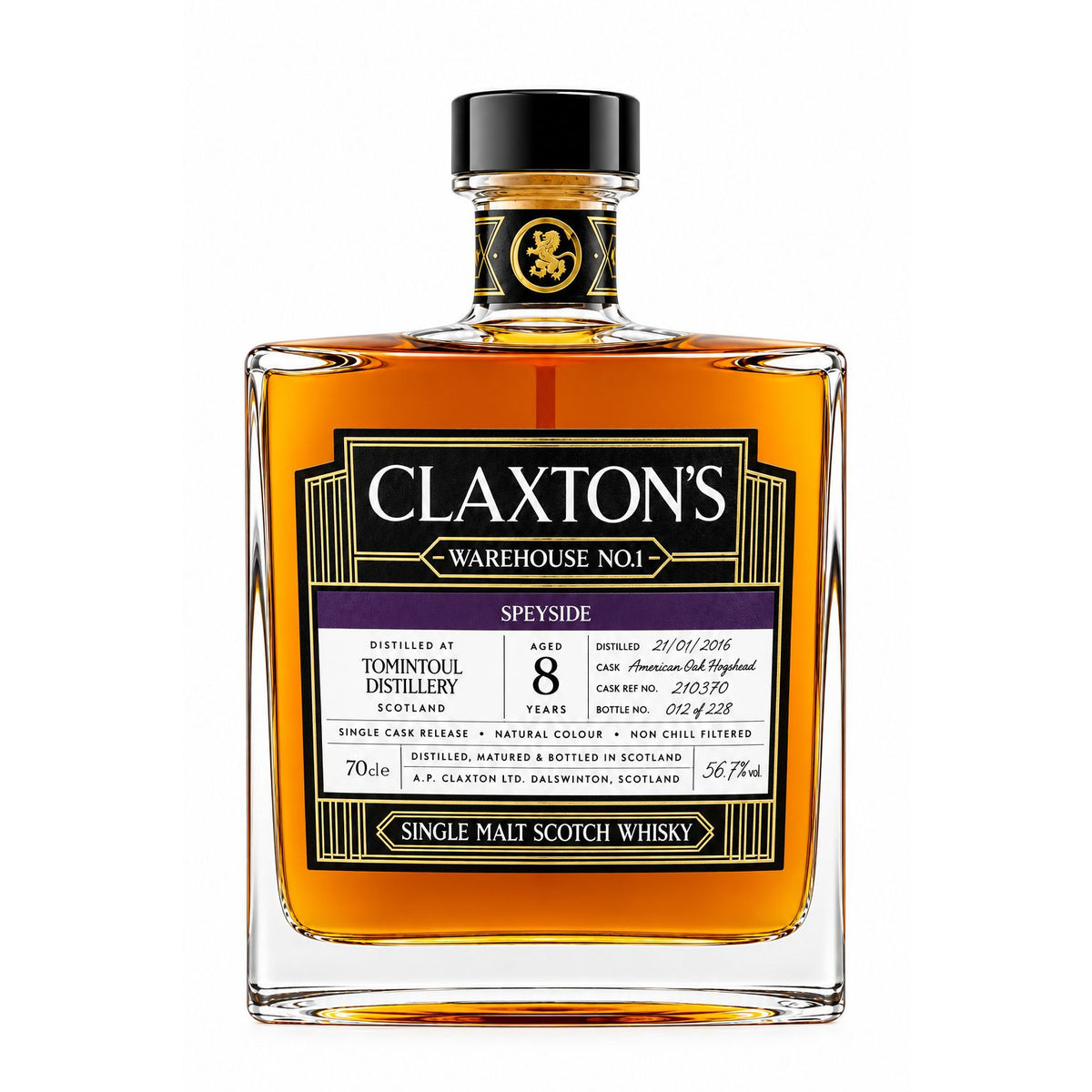 Claxton’s Warehouse No.1 Tomintoul 8 Year Old 2014 Oloroso Sherry Hogshead