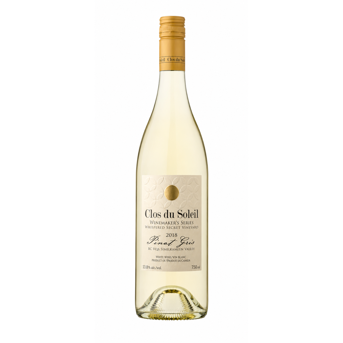 Clos du Soleil Winemaker's Series Whispered Secret Vineyard Pinot Gris 2018