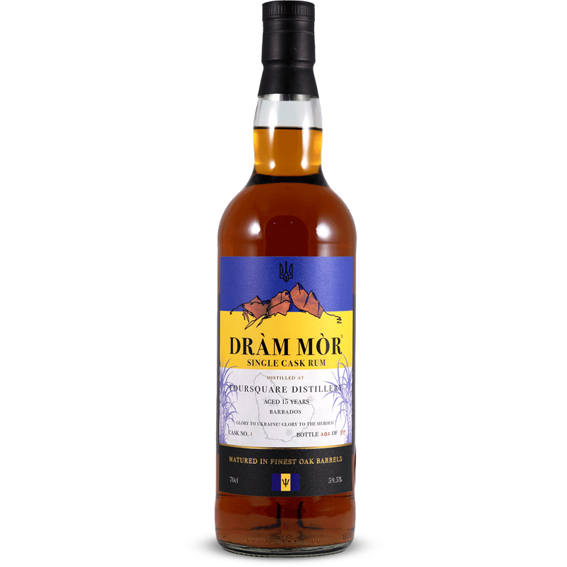 Dram Mor Foursquare 2007 15 Year Old Rum in Support of Ukraine
