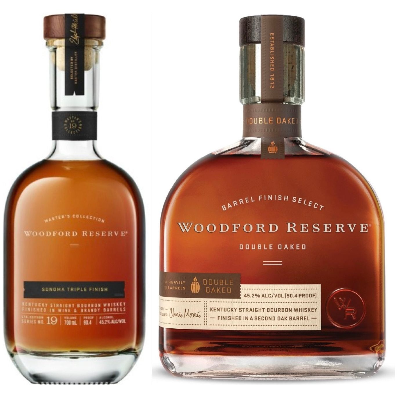 Woodford Reserve Sonoma Triple Finish + Double Oaked Package 2x750ml