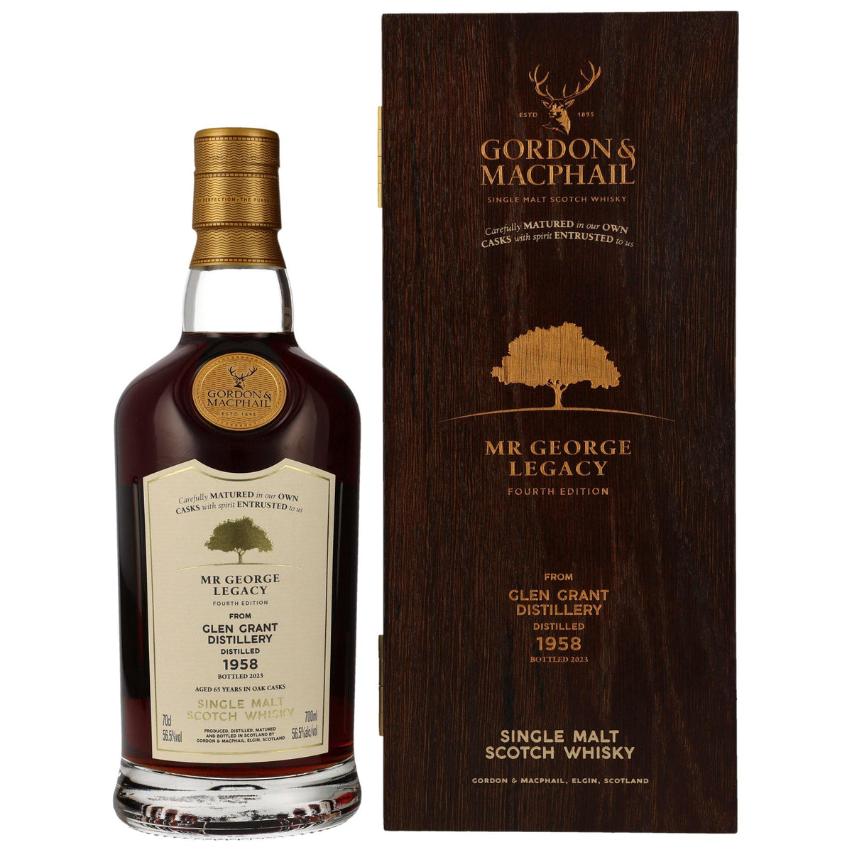 Gordon & MacPhail Mr George Legacy Fourth Edition Glen Grant 65 Year Old 1958 Cask #3818