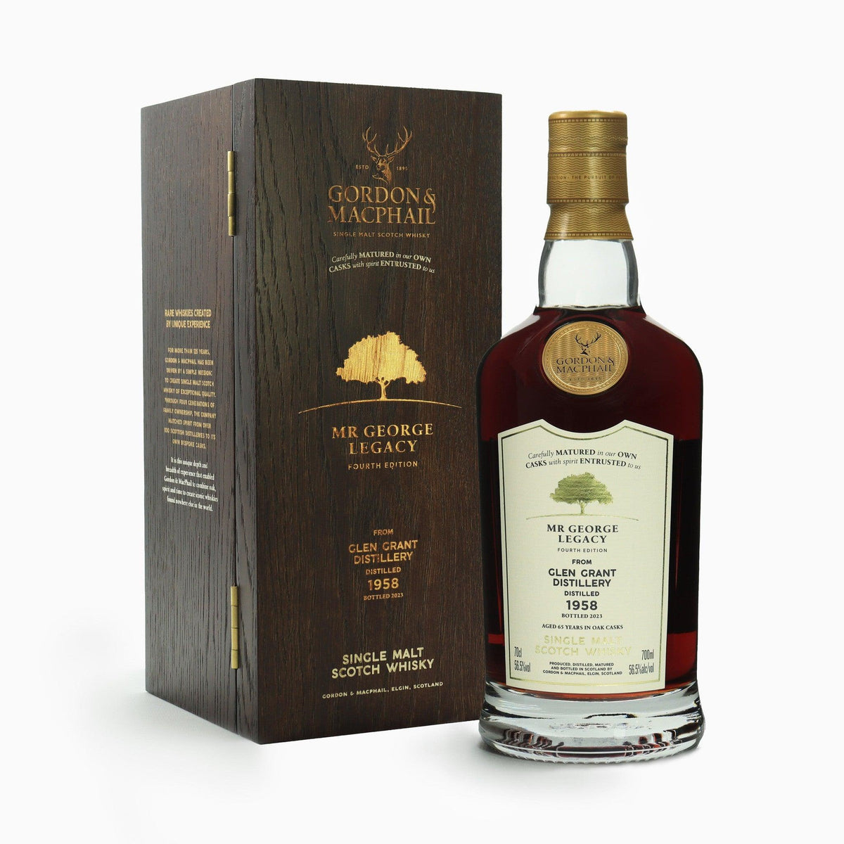 Gordon & MacPhail Mr George Legacy Fourth Edition Glen Grant 65 Year Old 1958 Cask #3818