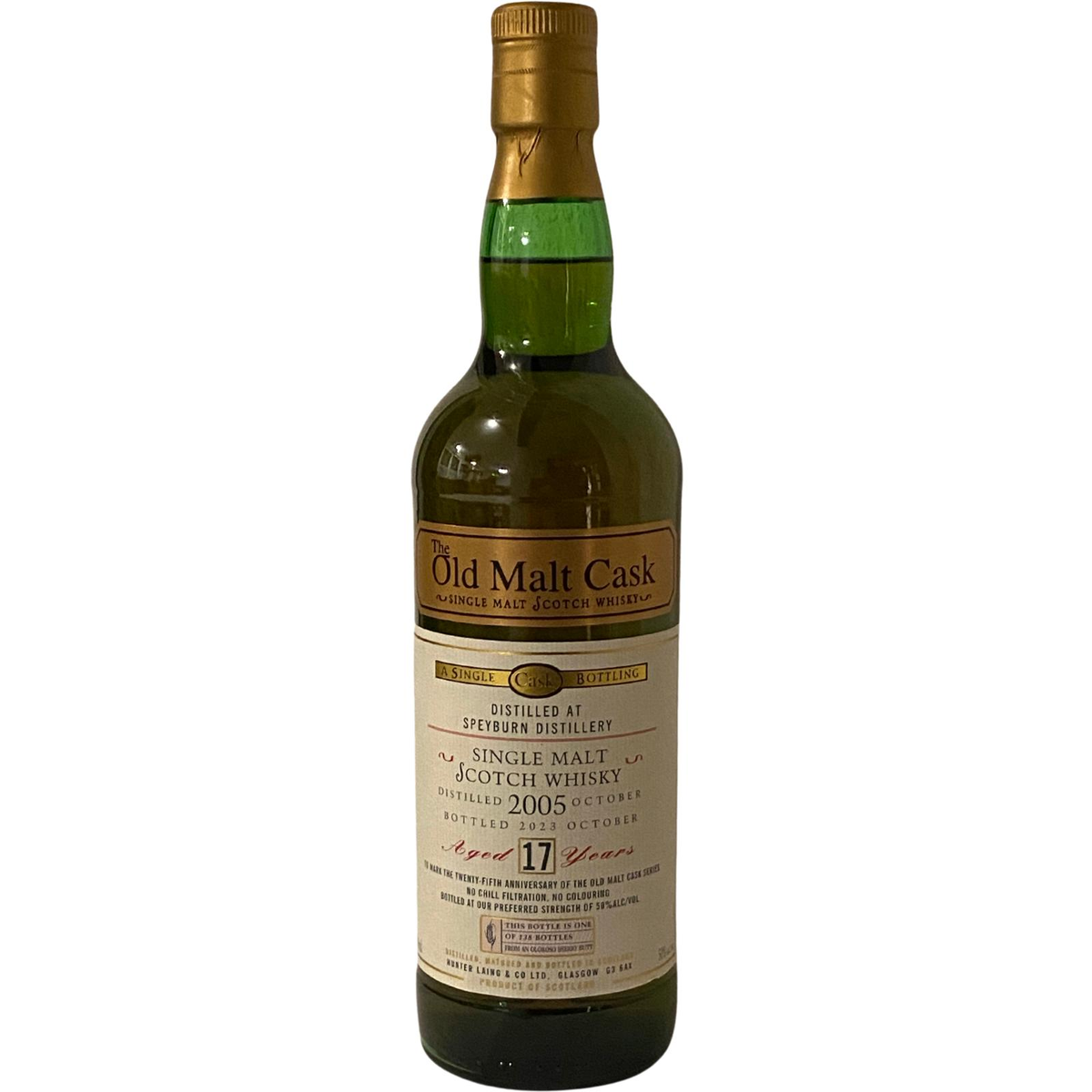 Hunter Laing Old Malt Cask 25th Anniversary Speyburn 17 Year Old 2005