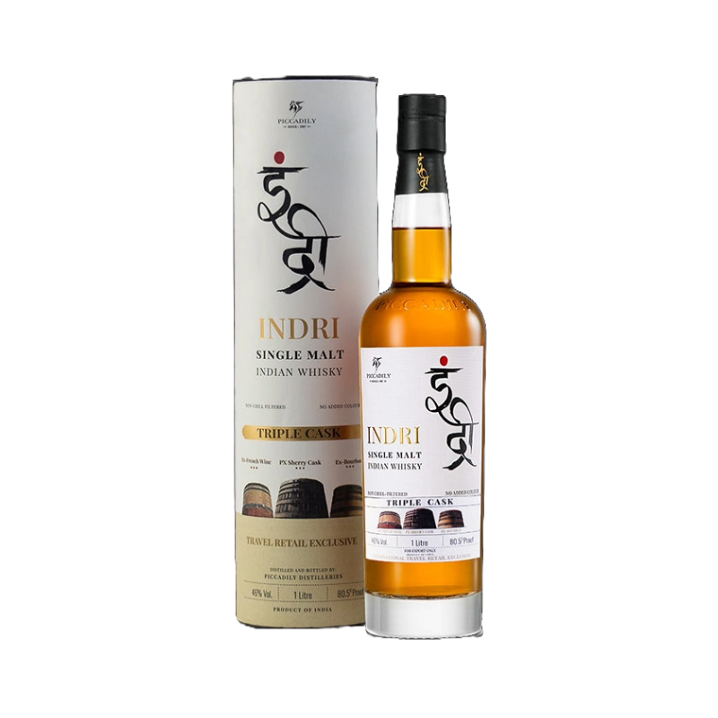 INDRI シングルモルトウイスキー トリプルカスク 1L Indri Triple Cask Indian Single Malt 1L – BSW Liquor