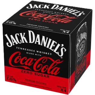 Jack Daniel'S & Coca-Cola Zero Sugar 4x355ml