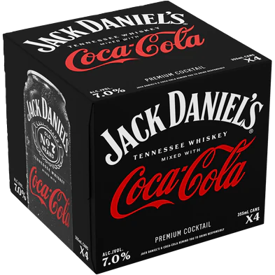 Jack Daniel's & Coca-Cola 4x355ml