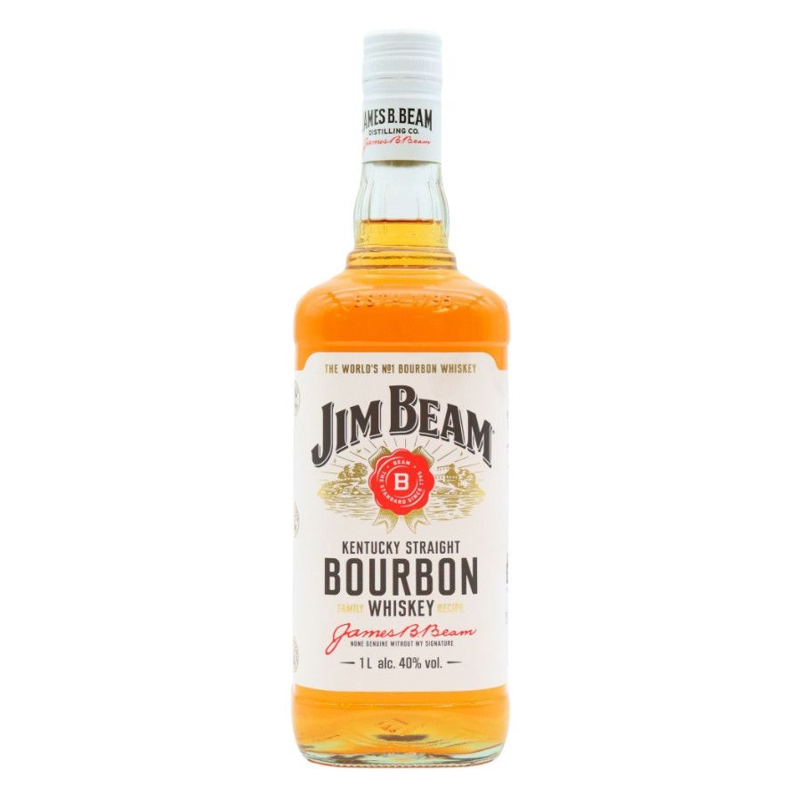 Jim Beam White Label Kentucky Straight Bourbon 1L