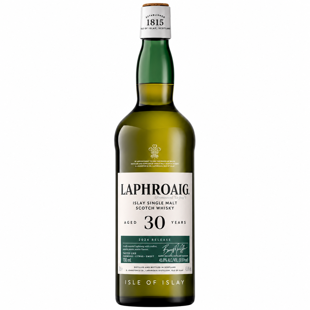Laphroaig 30 Year Old 2024 Release
