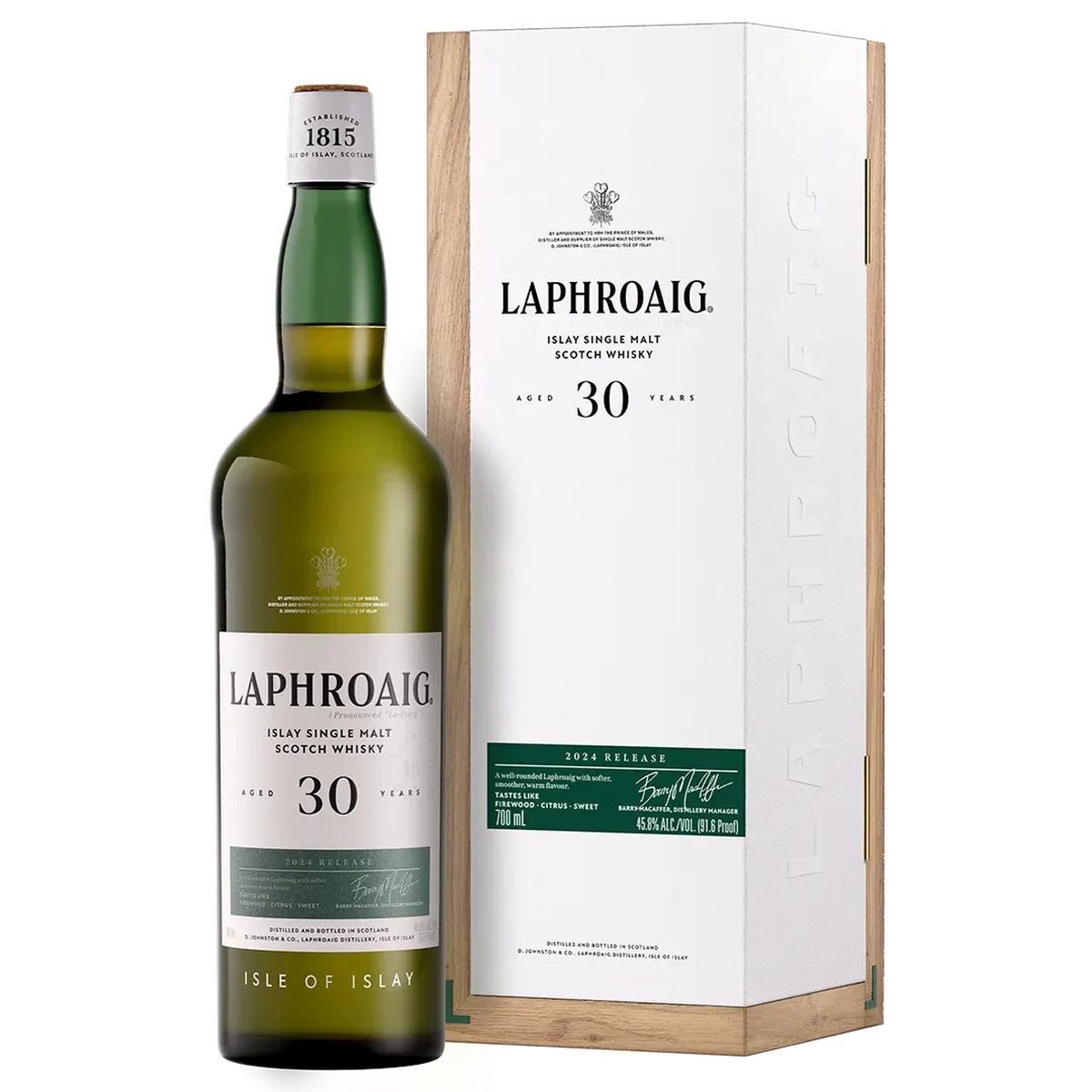 Laphroaig 30 Year Old 2024 Release