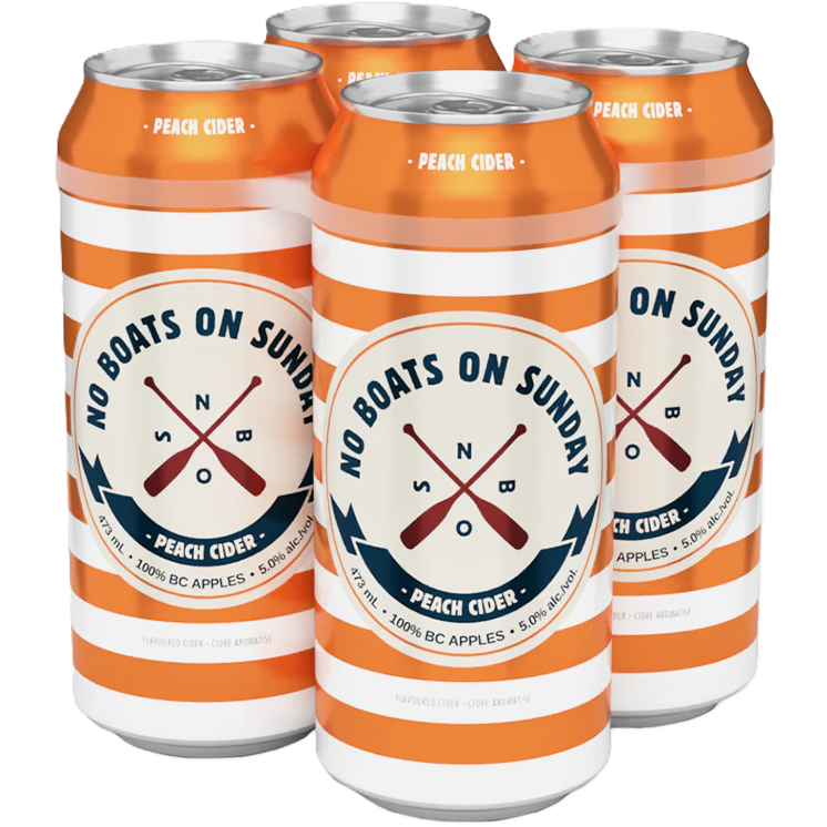 No Boats On Sunday Peach Cider 4 Tall Cans