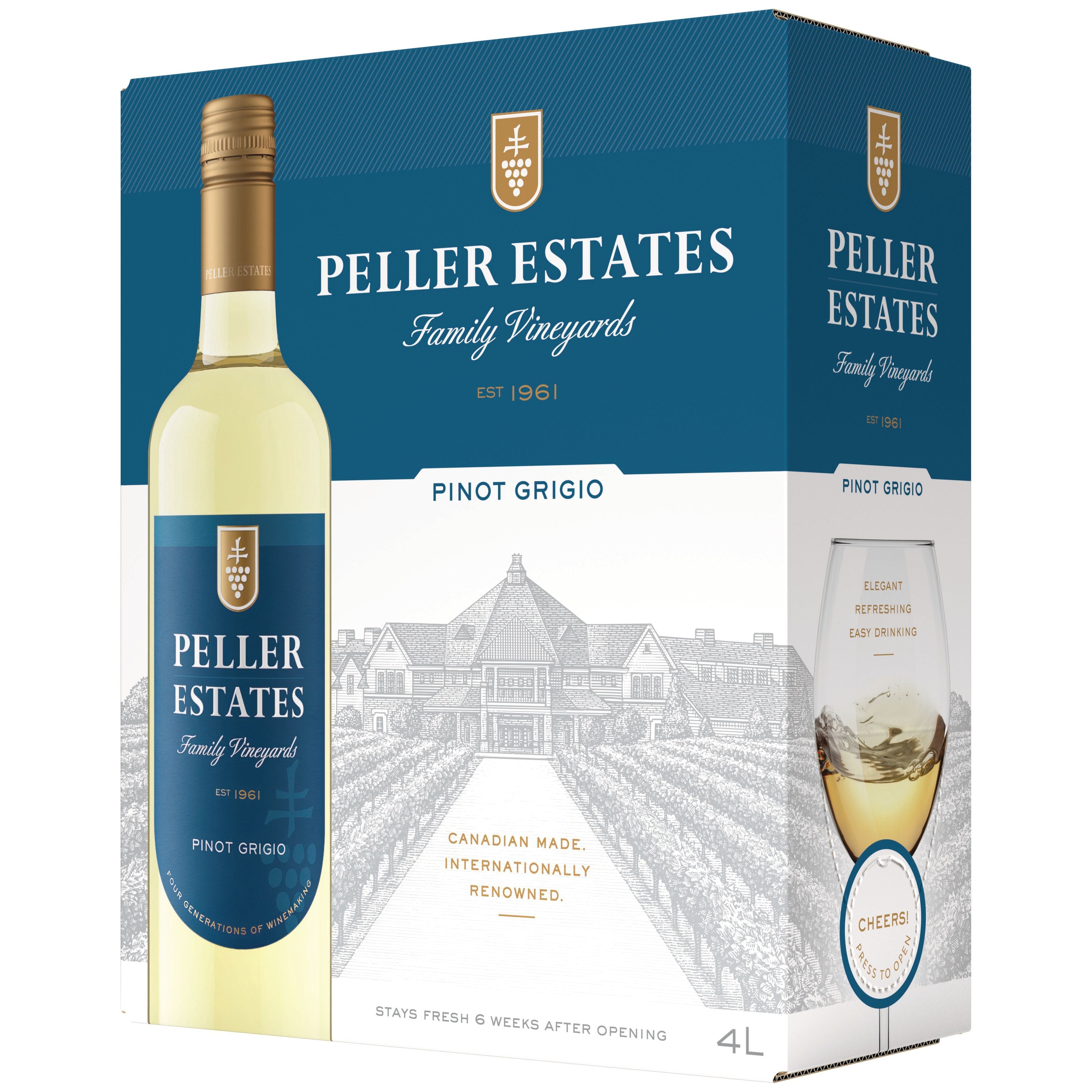 Peller Estates Family Vineyards Pinot Grigio 4L Bag in Box
