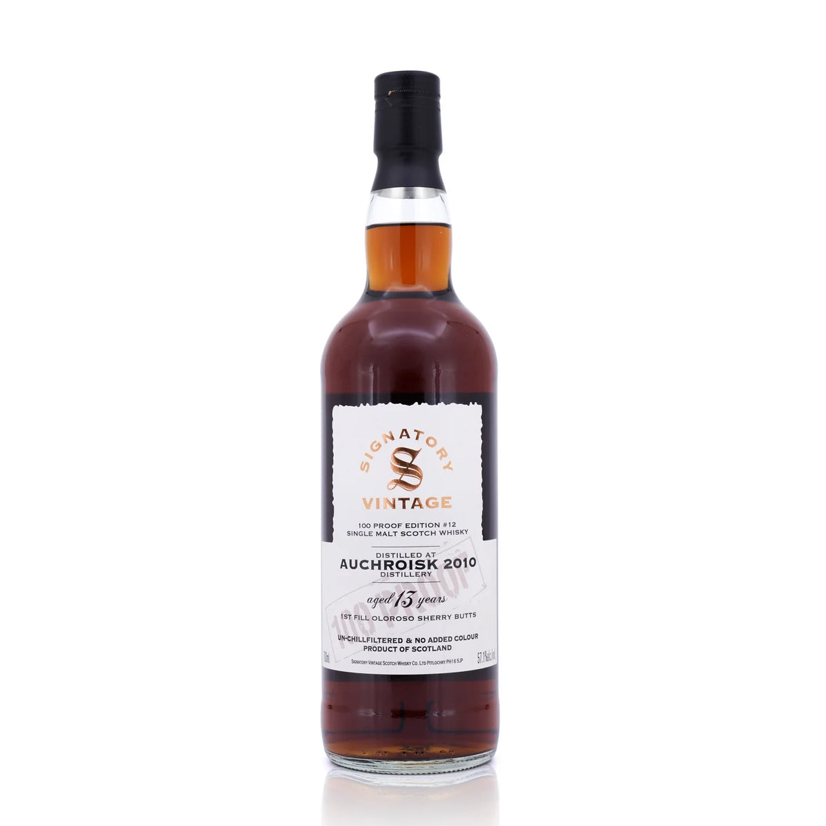 Signatory Vintage 100 Proof Auchroisk 13 Year Old 2010 Edition #12