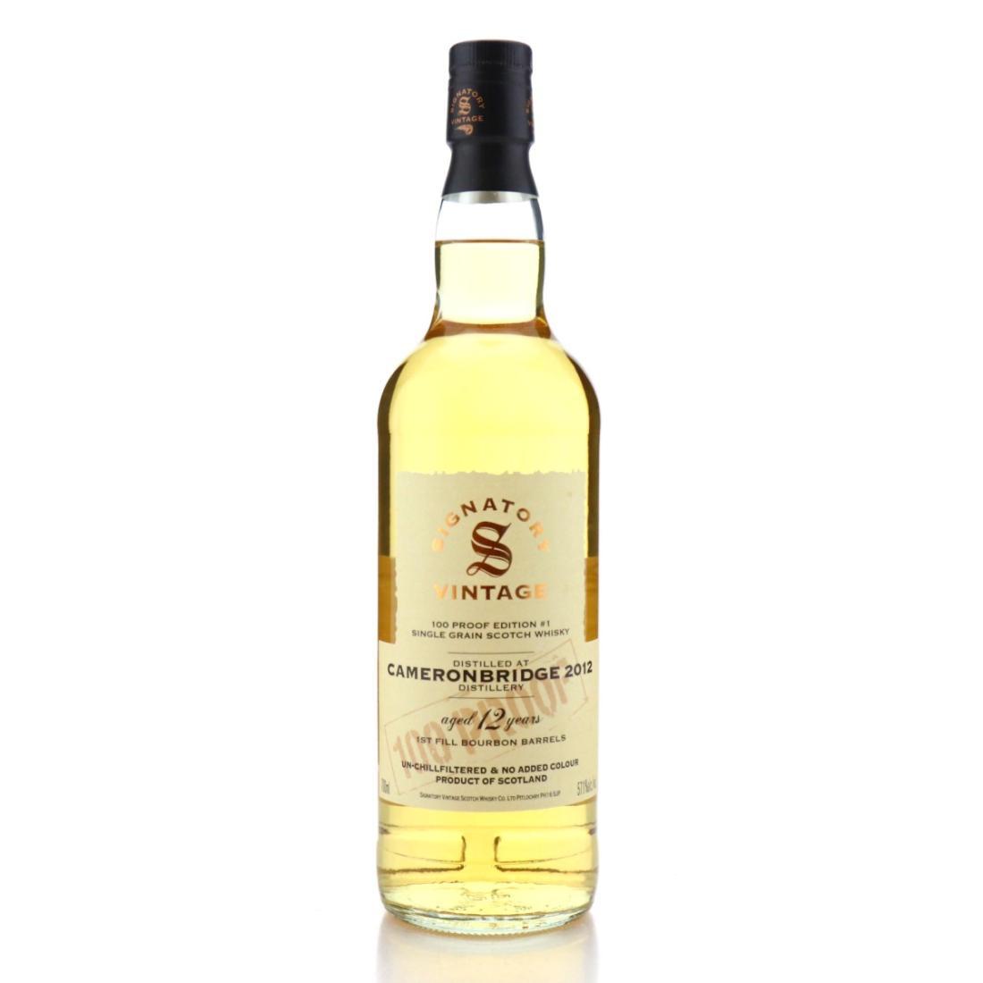 Signatory Vintage 100 Proof Cameronbridge 12 Year Old 2012 Single Grain Scotch Whisky