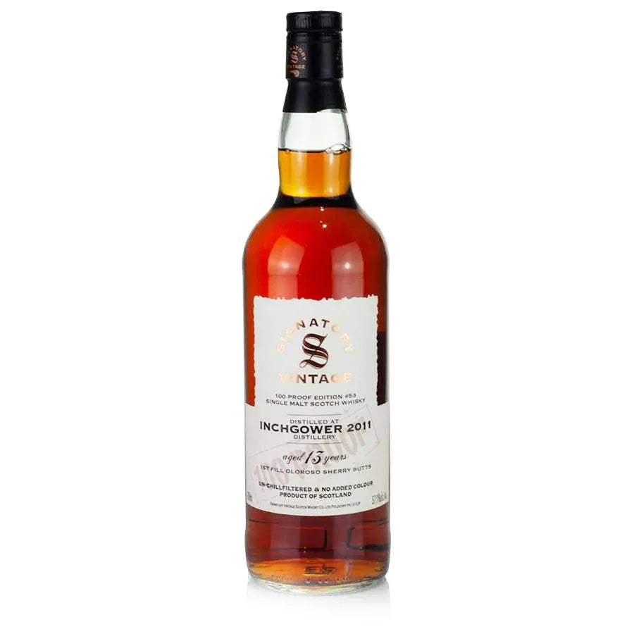 Signatory Vintage 100 Proof Edition #53 Inchgower 13 Year Old 2011 Single Malt Scotch