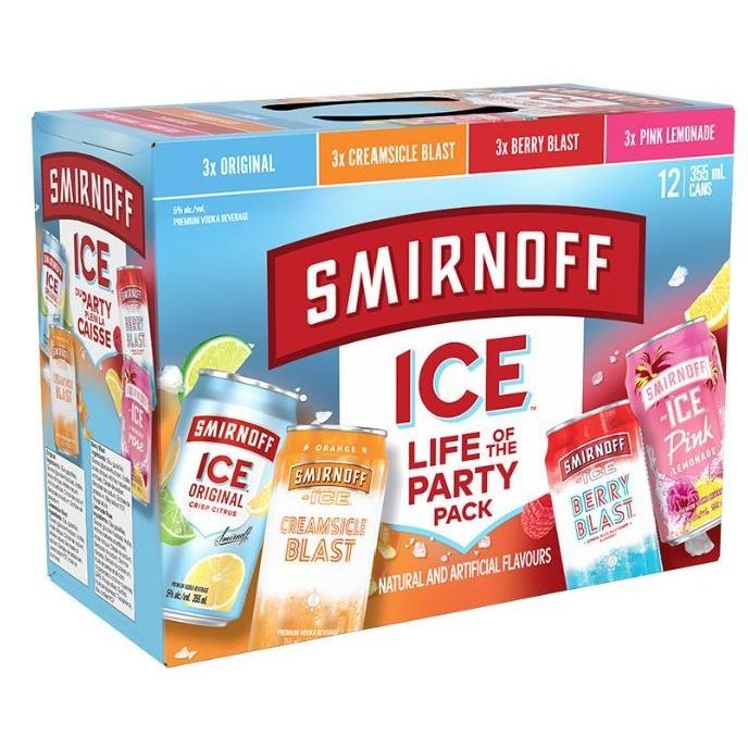 Smirnoff Ice Life of the Party Pack 12 Cans