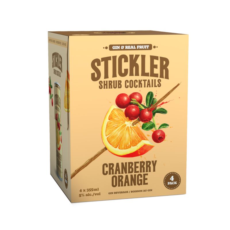 Stickler Cranberry Orange 4 Cans