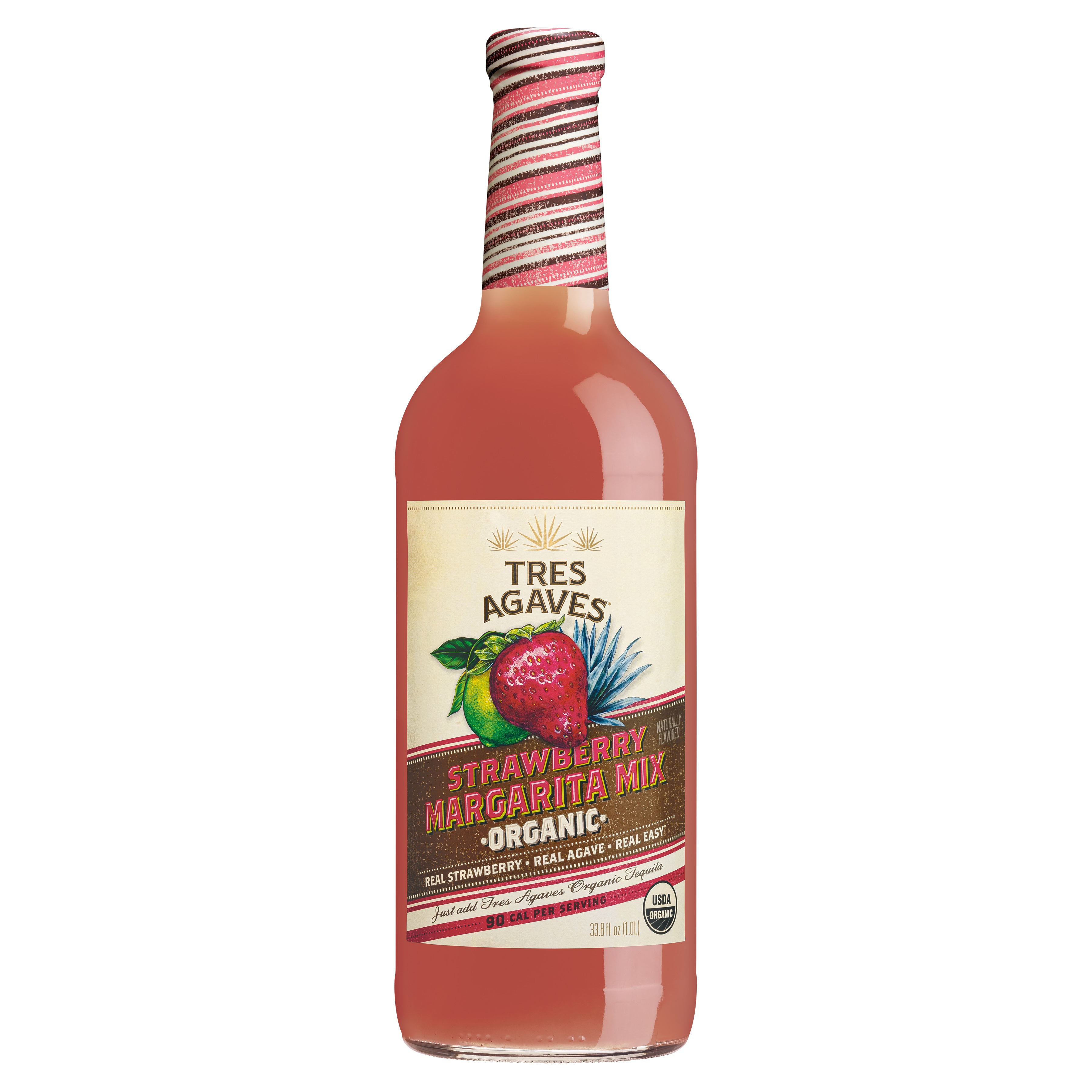 Tres Agaves Organic Strawberry Margarita Mix 1L