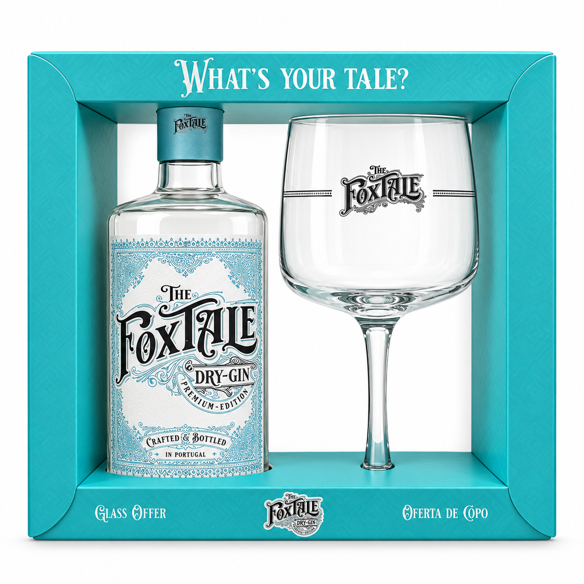The Foxtale Dry Gin With Glass Gift Pack 700ml