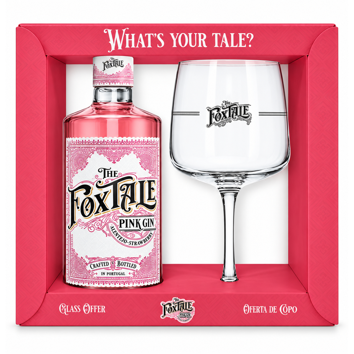 The Foxtale Pink Gin With Glass 700ml
