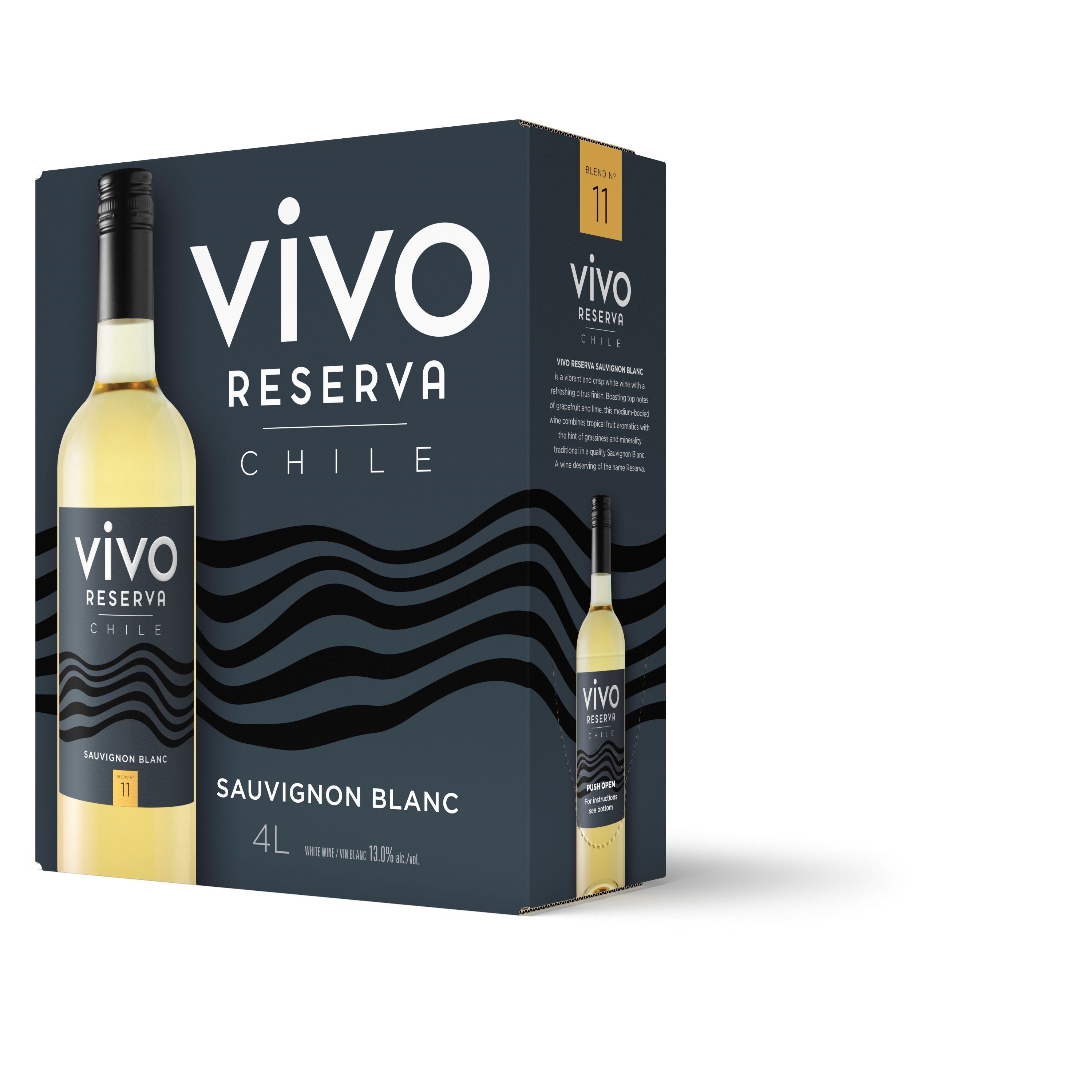 Vivo Reserva Sauvignon Blanc 4L Bag In Box