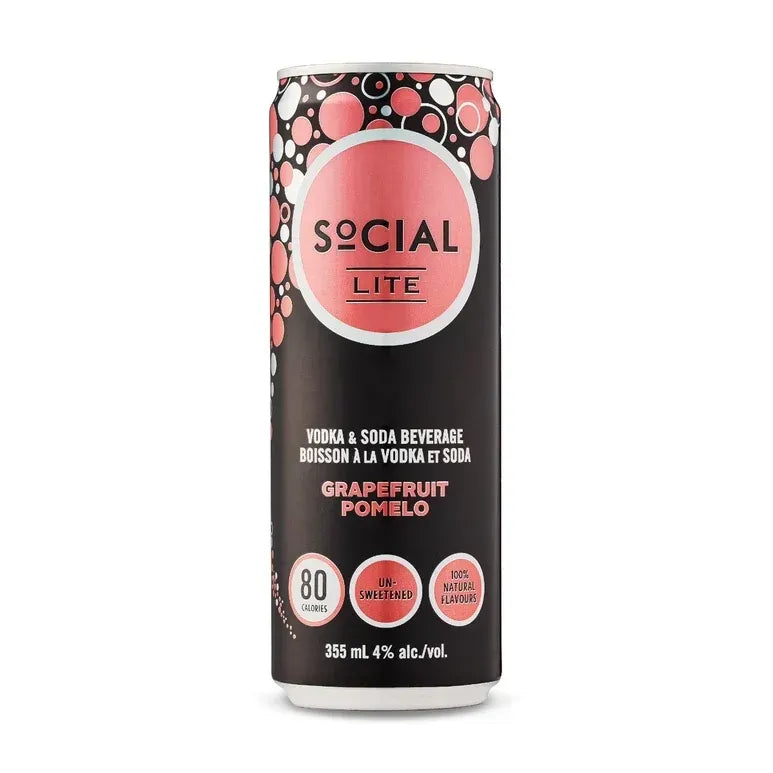 Social Lite Grapefruit Pomelo 6 Cans