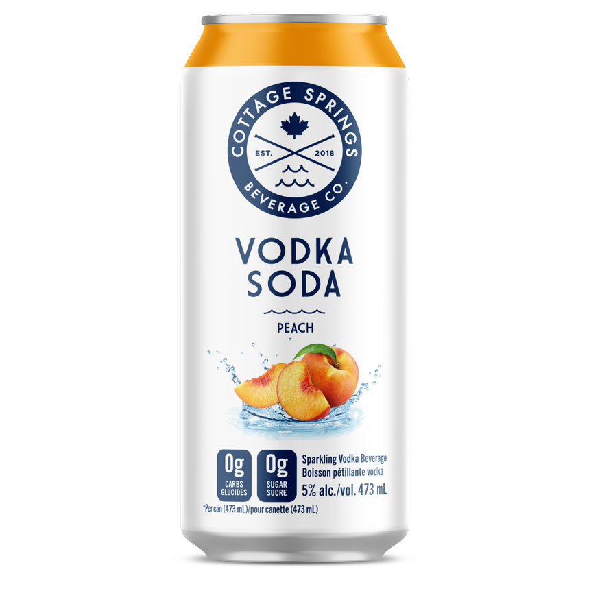 Cottage Springs Vodka Soda Peach 473ml