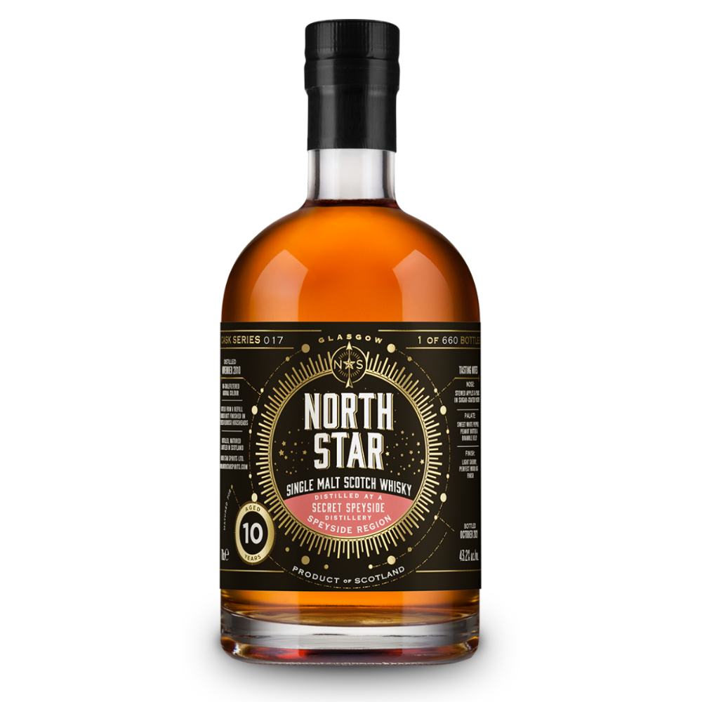 North Star Secret Speyside 10 Year Old 43.2% ABV