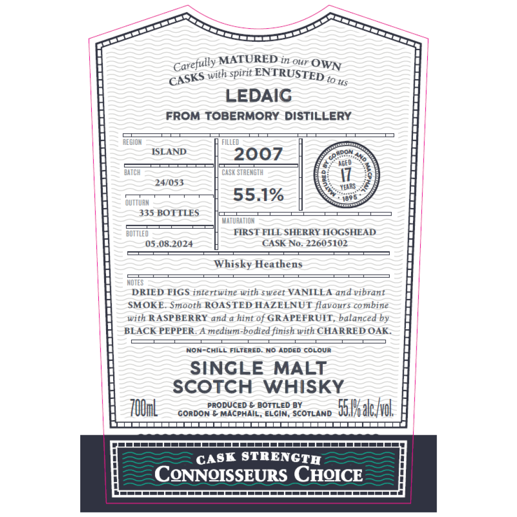 Gordon & MacPhail Connoisseur's Choice Ledaig 2007 17 Year Old 55.1% ABV
