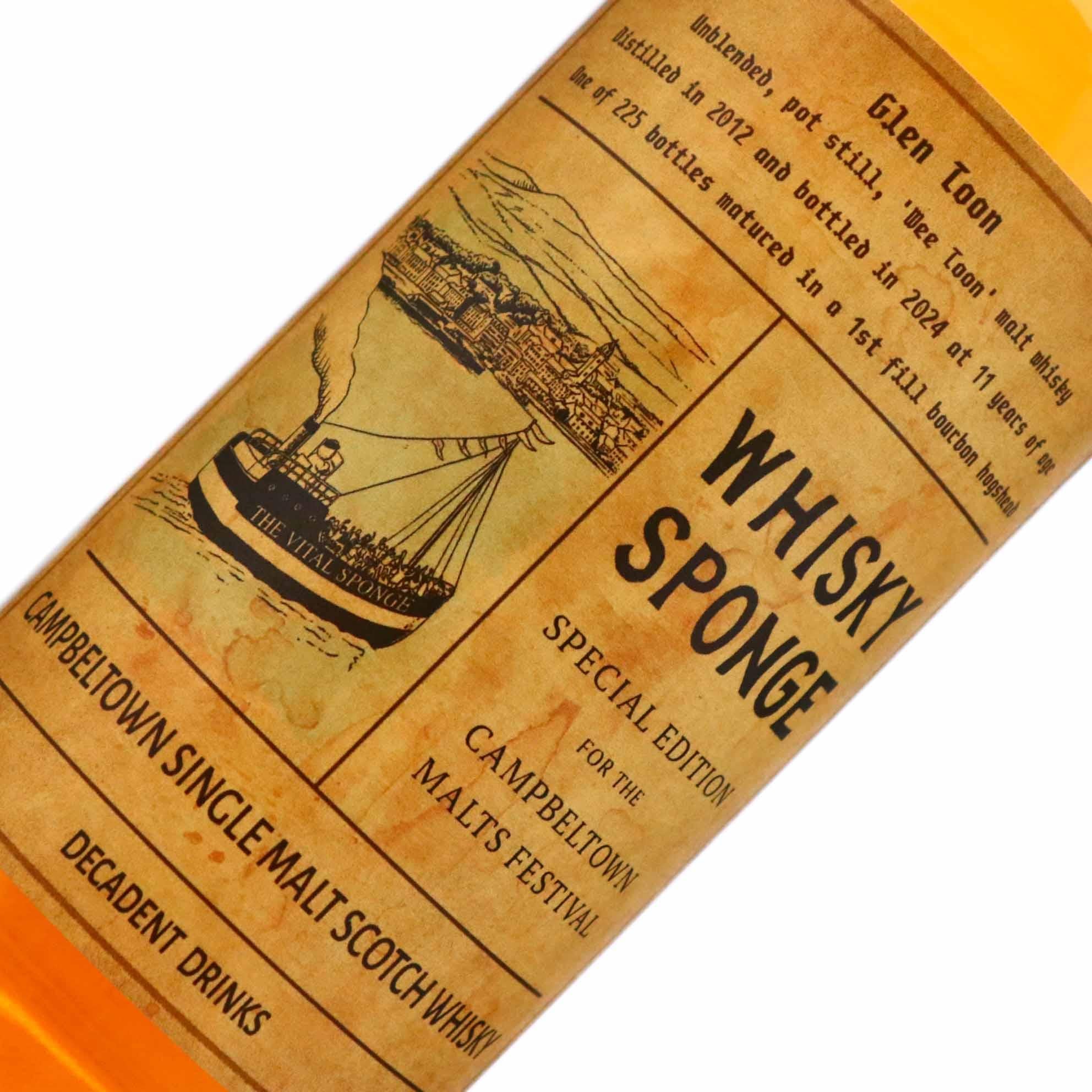 Whisky Sponge Glen Toon 2012 11 Year Old 53% ABV