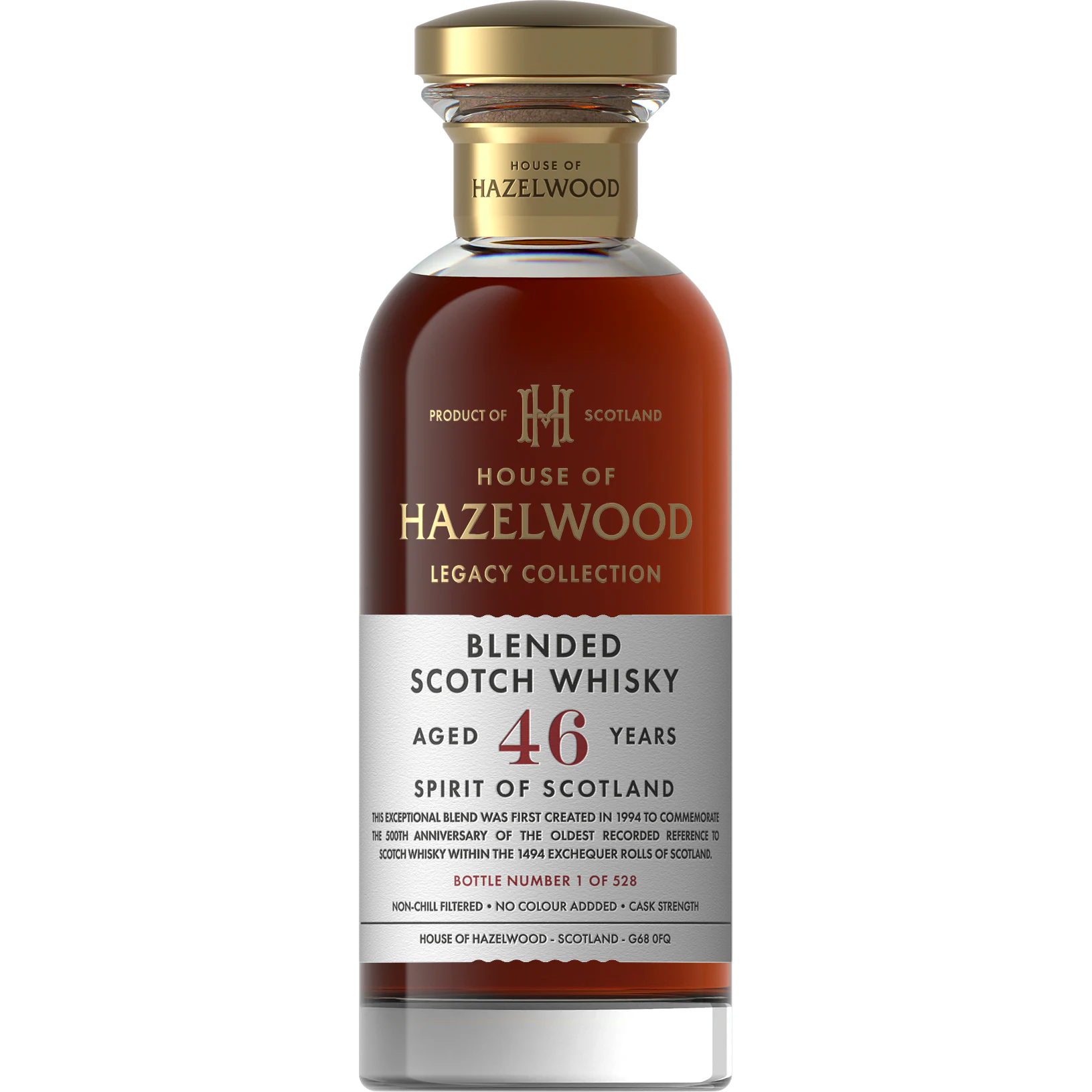 House of Hazelwood The Spirit of Scotland 46 Year old 43.6% ABV