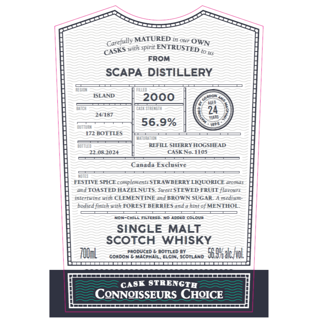 Gordon & MacPhail Connoisseur's Choice Scapa 2000 24 Year Old 56.9% ABV