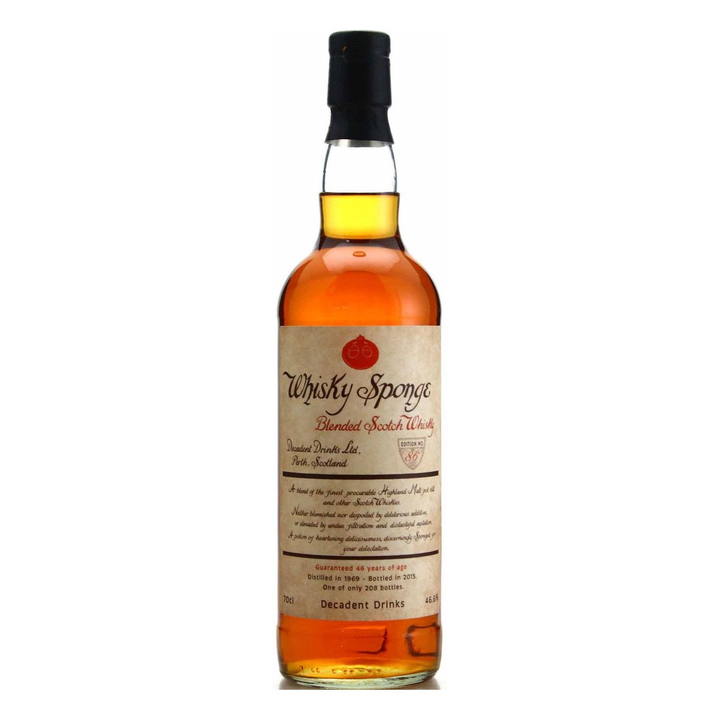 Whisky Sponge Edition No.86 Blended 1969 46 Year Old 46.6% ABV