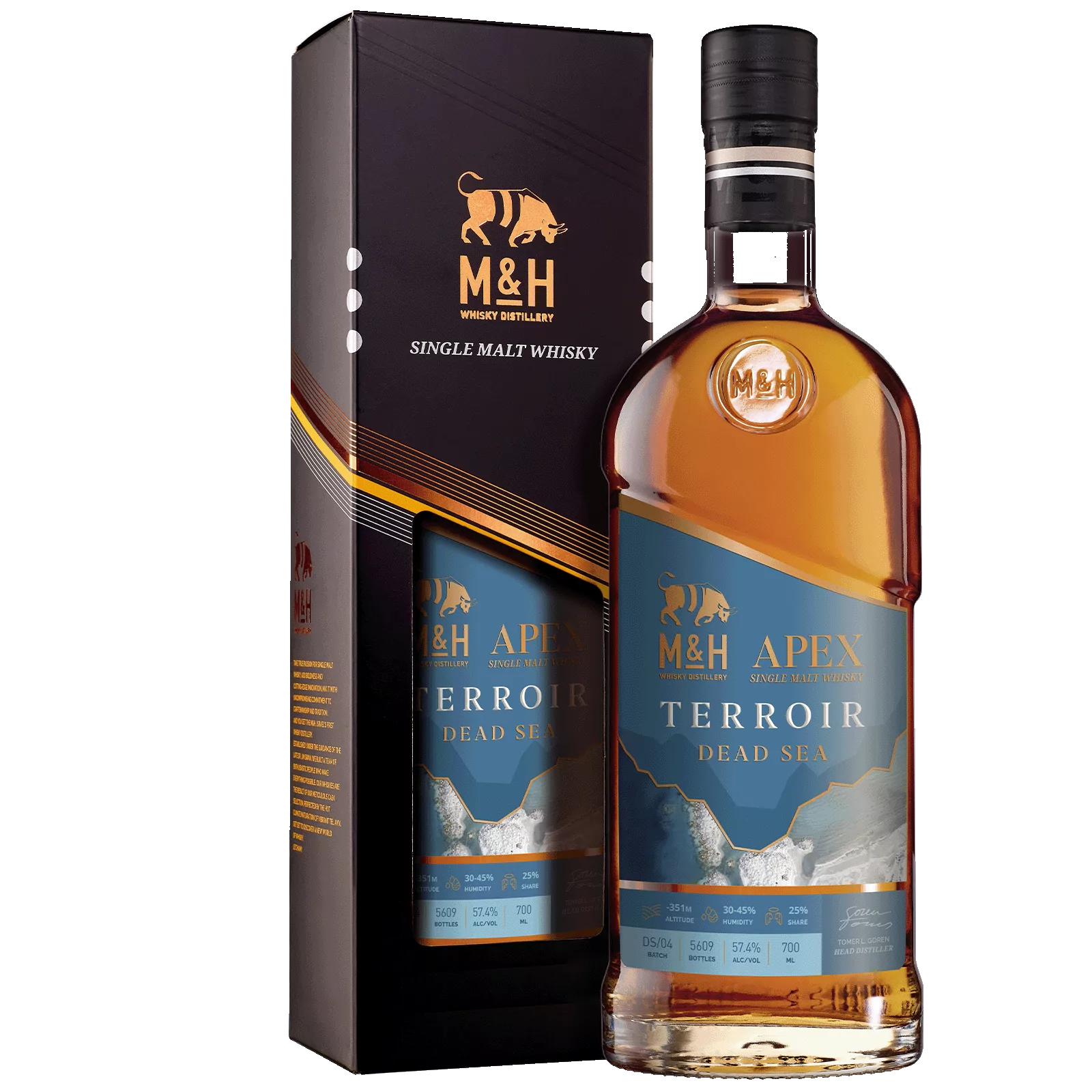 Milk & Honey APEX Terroir Dead Sea Israeli Whisky 55.50% ABV