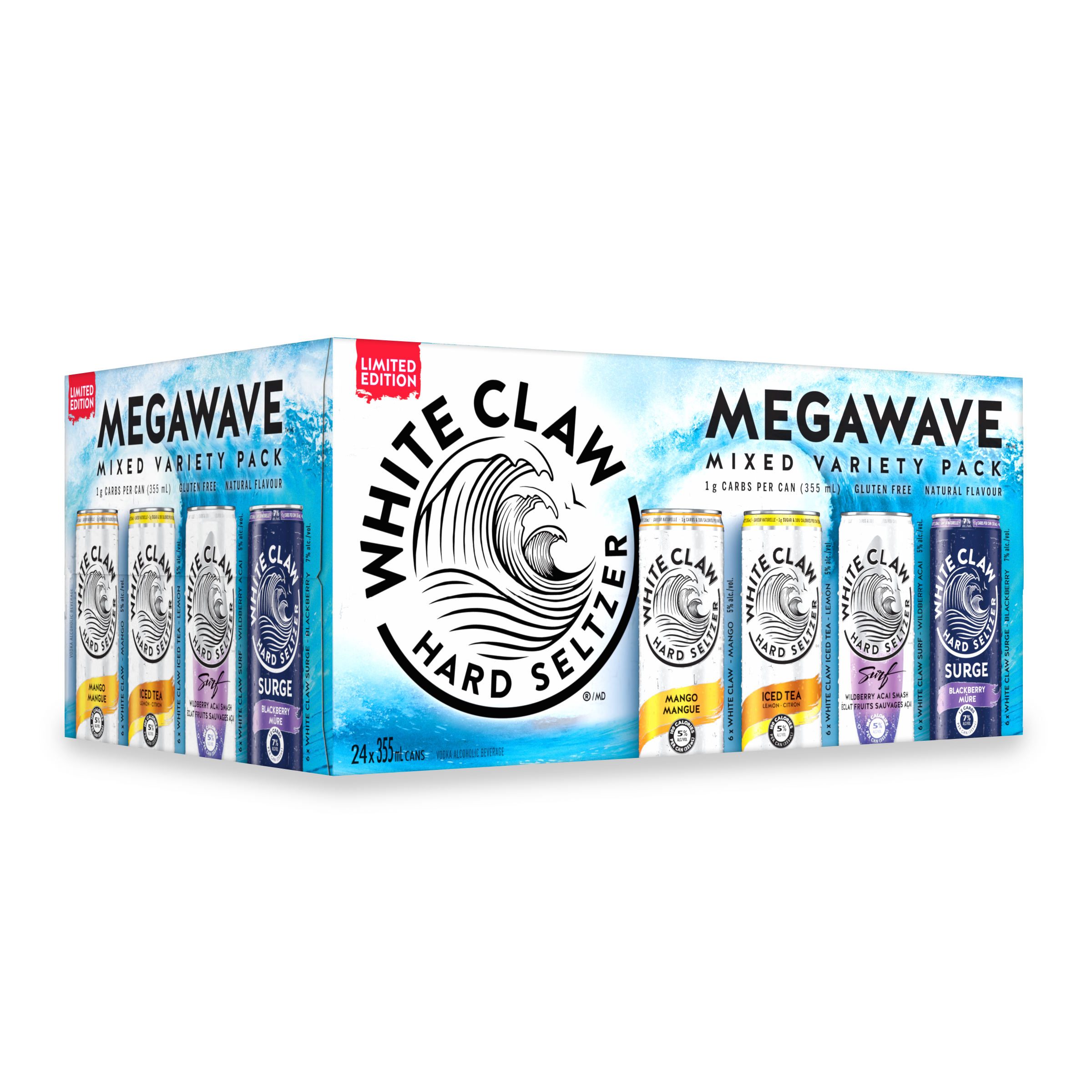 White Claw Megawave Variety Pack 24x355ml Cans