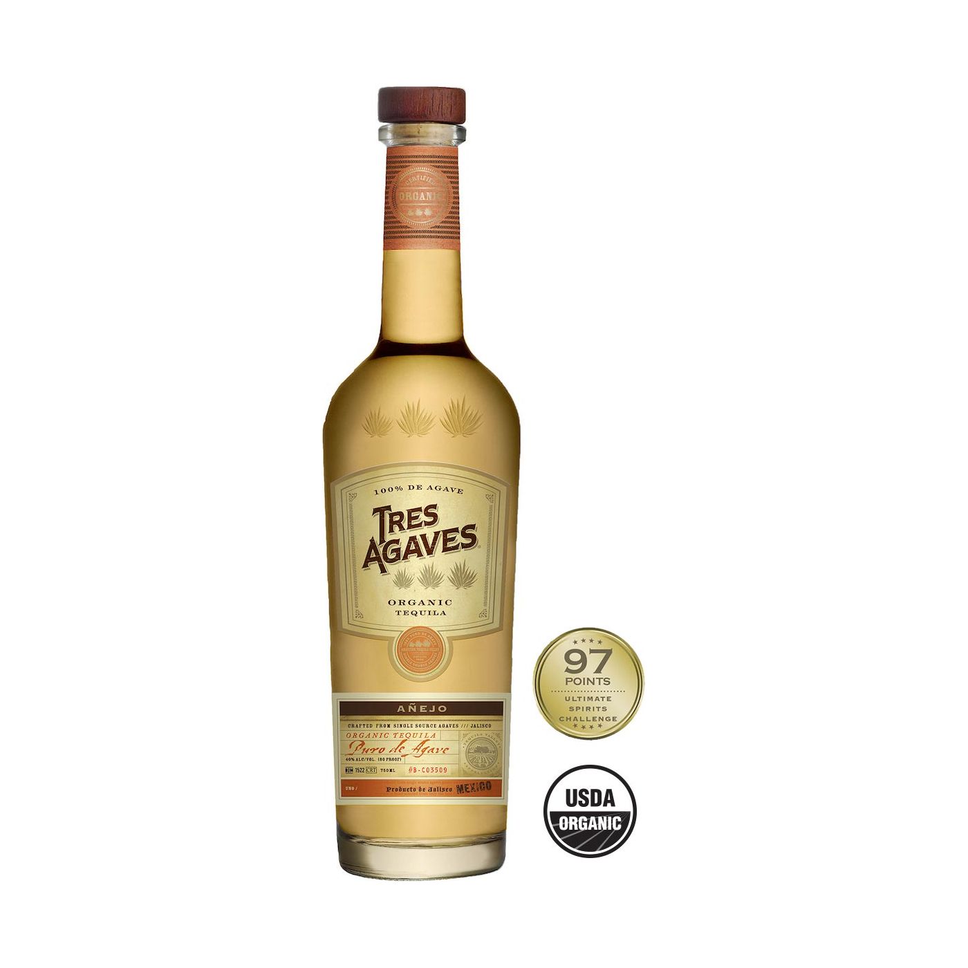 Tres Agaves Organic Anejo Tequila